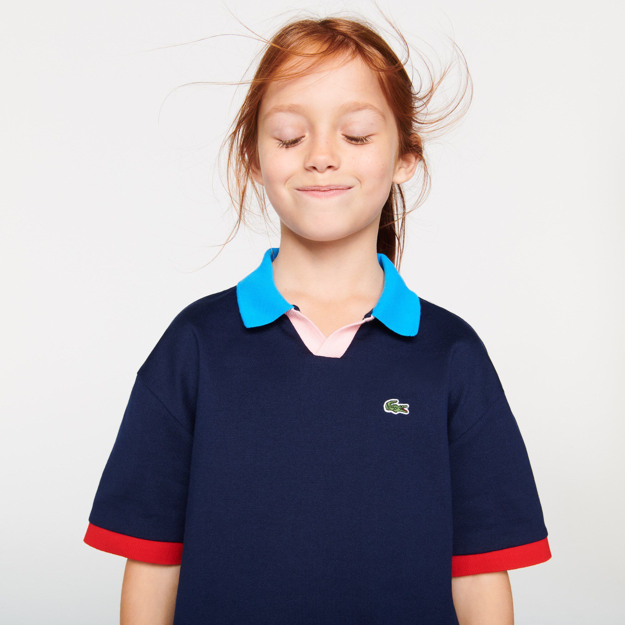 Buy Girls Lacoste Colorblock Accents Cotton Polo Lacoste QA
