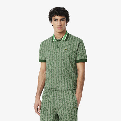 Classic Fit Monogram Jacquard Polo Shirt