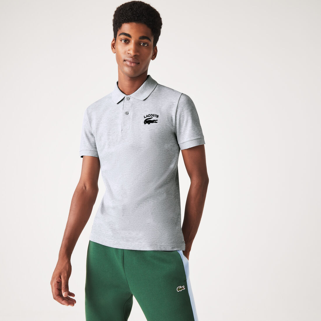 Men's Lacoste Branded Stretch Mini Piqué Polo Men's Lacoste Branded Stretch Mini Piqué Polo
