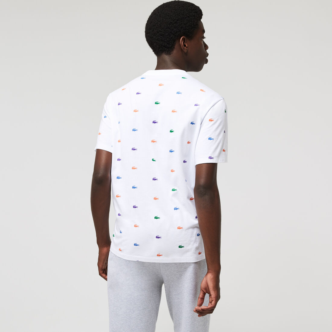 Men's Crocodile Print Crew Neck Cotton Indoor T-Shirt Men's Crocodile Print Crew Neck Cotton Indoor T-Shirt