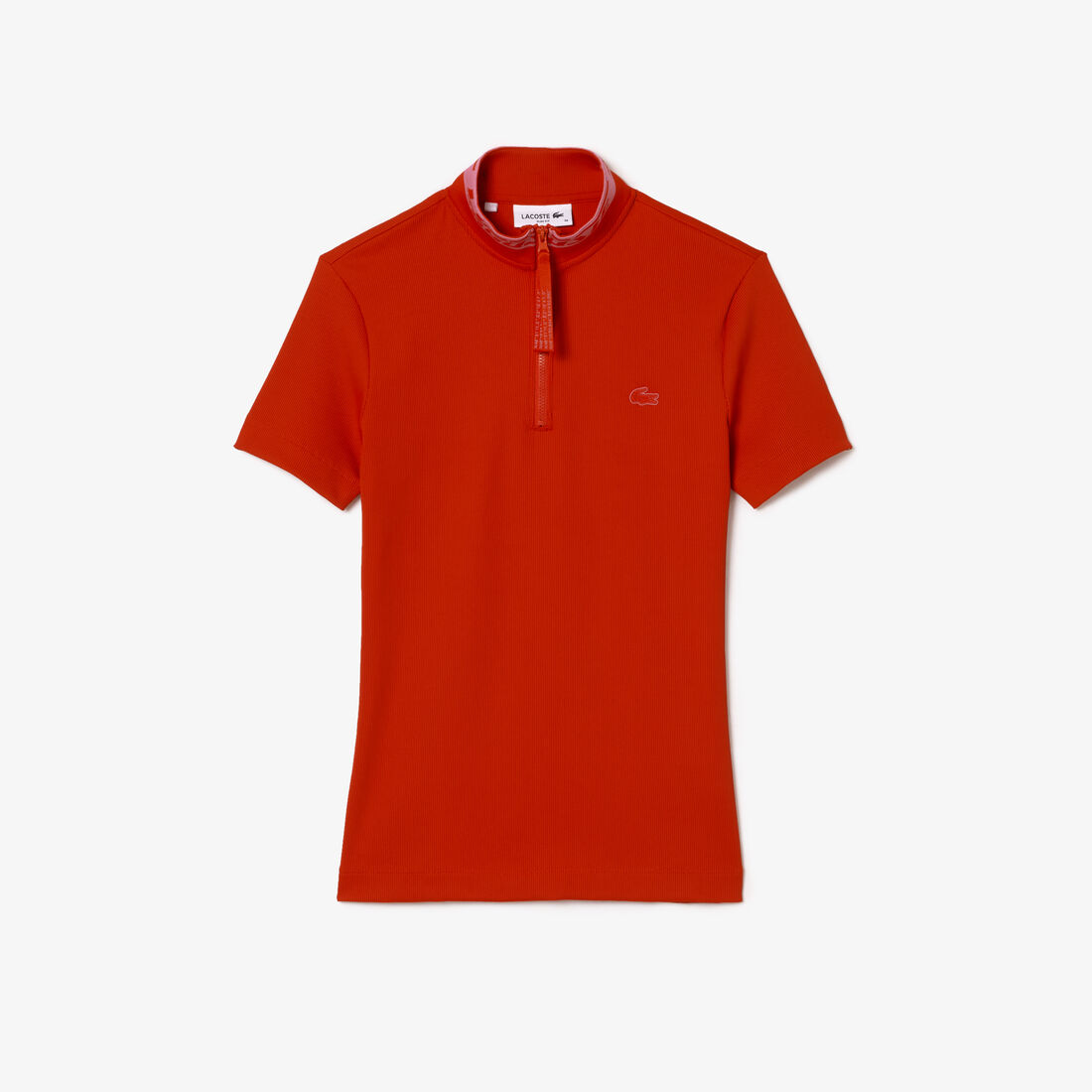 Women's Lacoste Jacquard Zip Polo Shirt