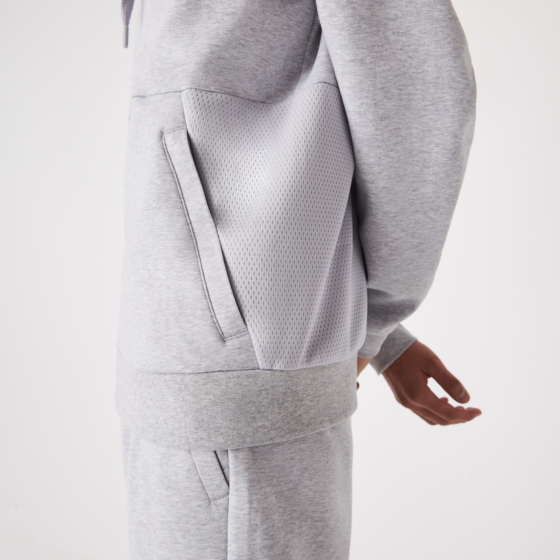lacoste zipped sportsuit hoodie