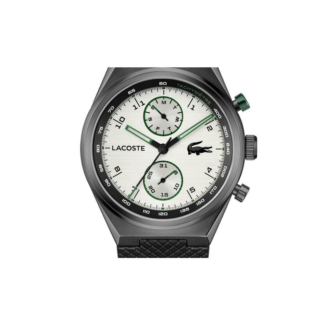 lacoste black silicone strap men s watch