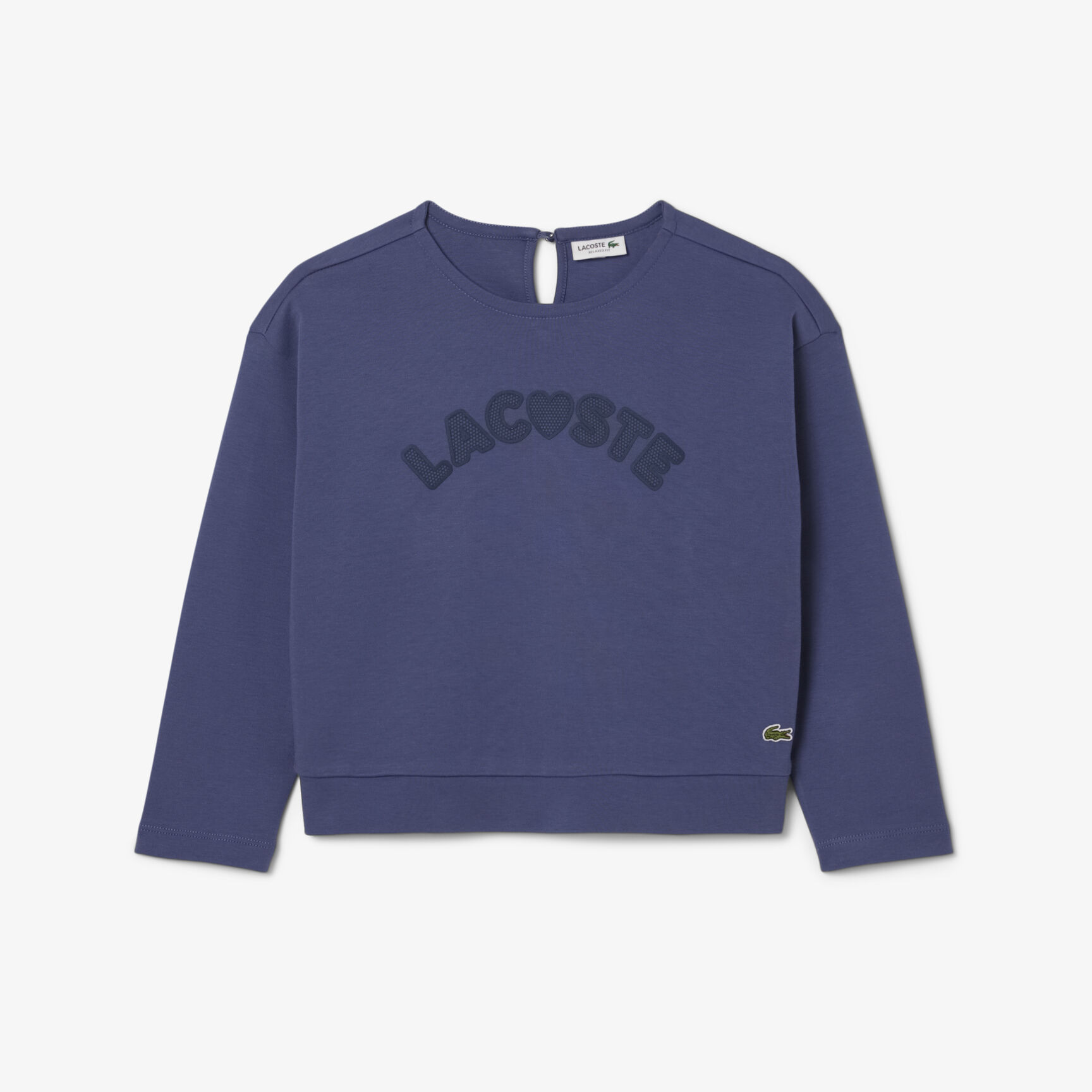 تي شيرت قطني بأكمام طويلة وبشعار الماركة