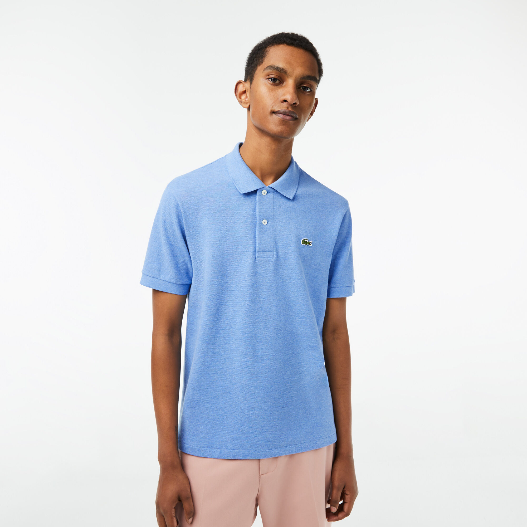 Buy Original L.12.12 Heathered Petit Pique Cotton Polo Shirt Lacoste QA