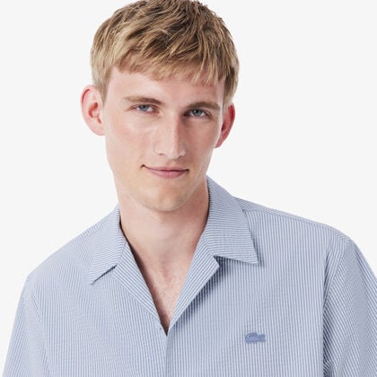 Relaxed Fit Seersucker Shirt lacoste relaxed fit seersucker shirt