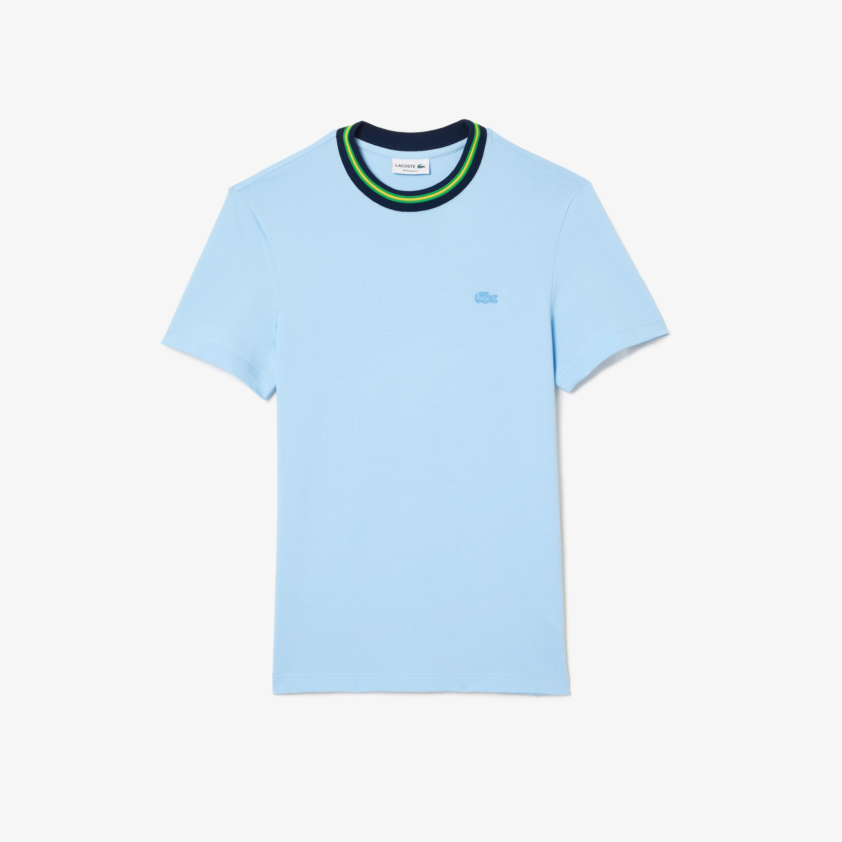 Stripe Collar Stretch Pique T-shirt