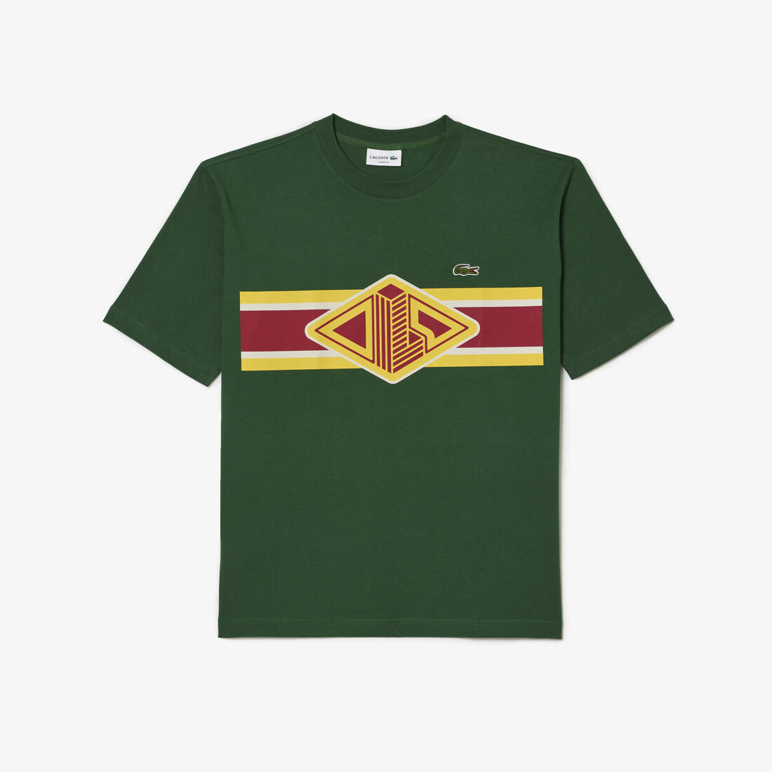 Men's Lacoste Round Neck Loose Fit Printed T-shirt