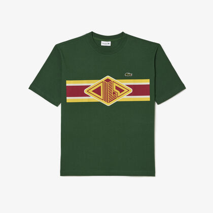 Men’s Lacoste Round Neck Loose Fit Printed T-shirt