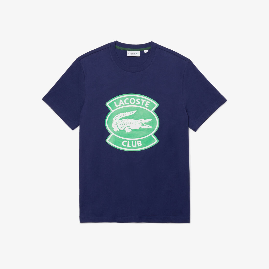 Men's Crew Neck Oversized Lacoste Club Badge Cotton T-shirt Men's Crew Neck Oversized Lacoste Club Badge Cotton T-shirt