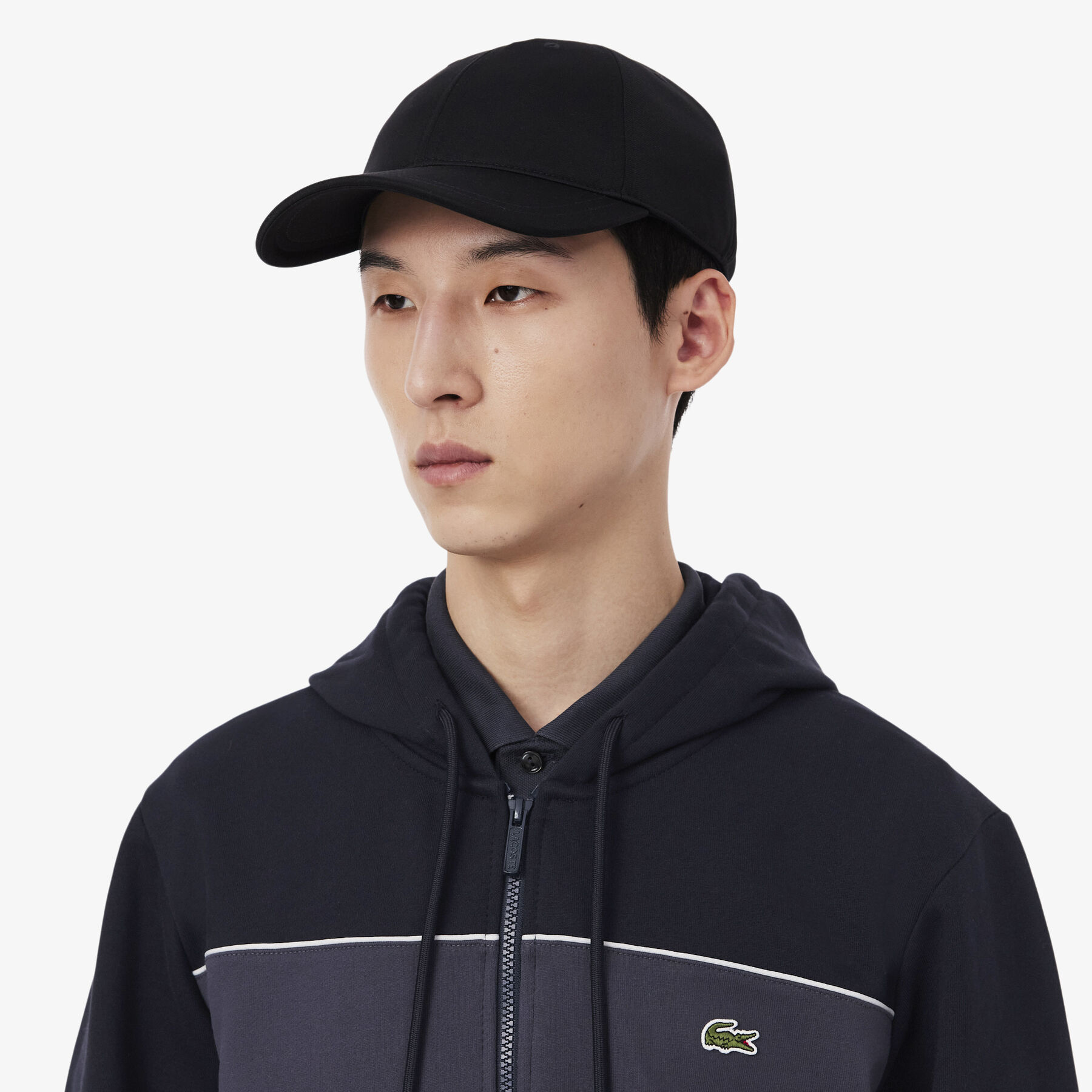 Colour-Block Zipped Hoodie