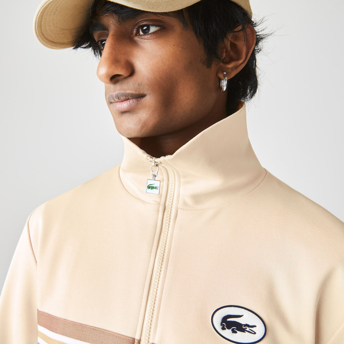 Men’s Heritage Striped Band And Badge Zip Sweatshirt Men’s Heritage Striped Band And Badge Zip Sweatshirt