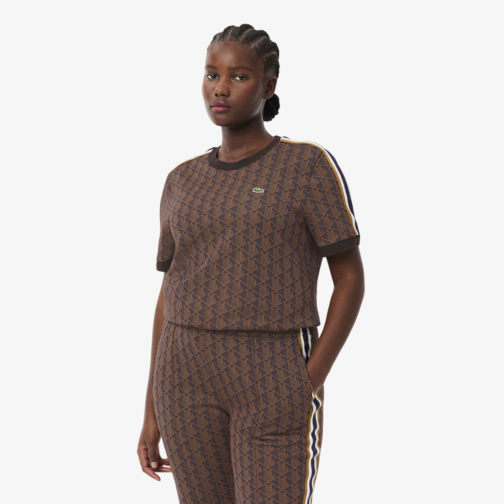 Slim Fit Monogram Jacquard T-shirt