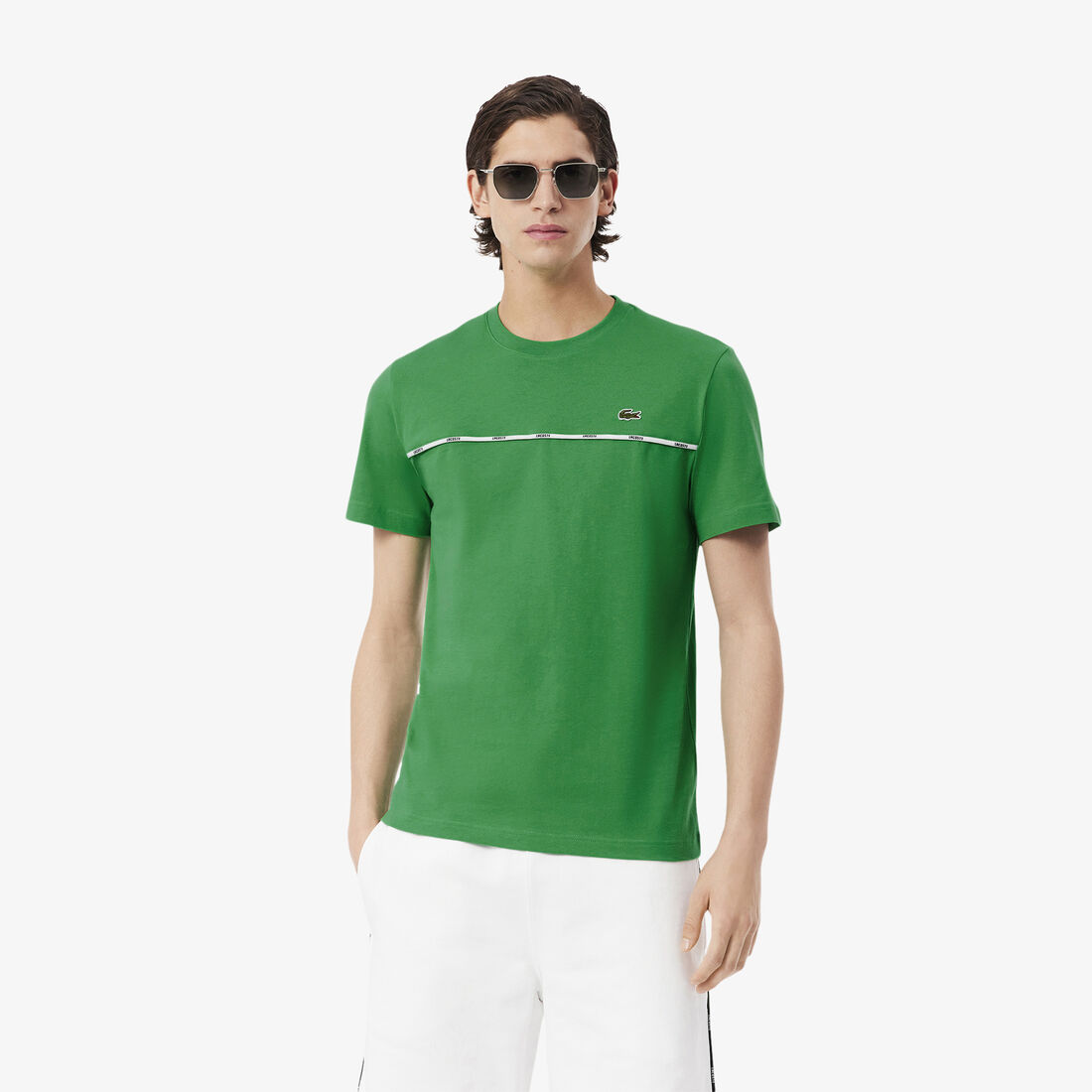 Lacoste Trim Cotton Jersey T-shirt
