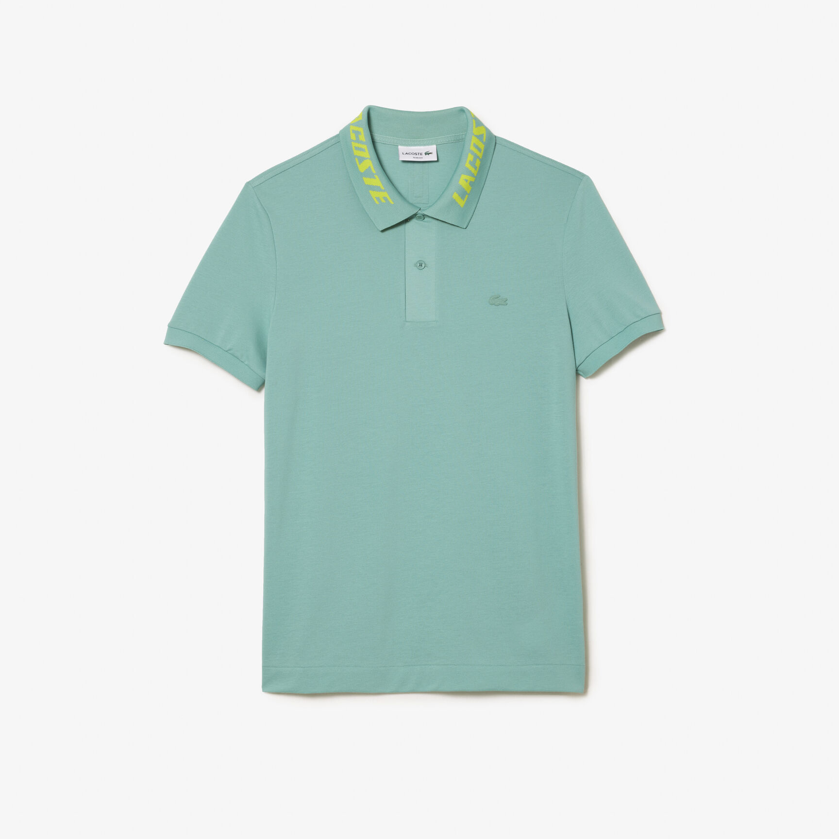 Men's Lacoste Branded Slim Fit Stretch Pique Polo