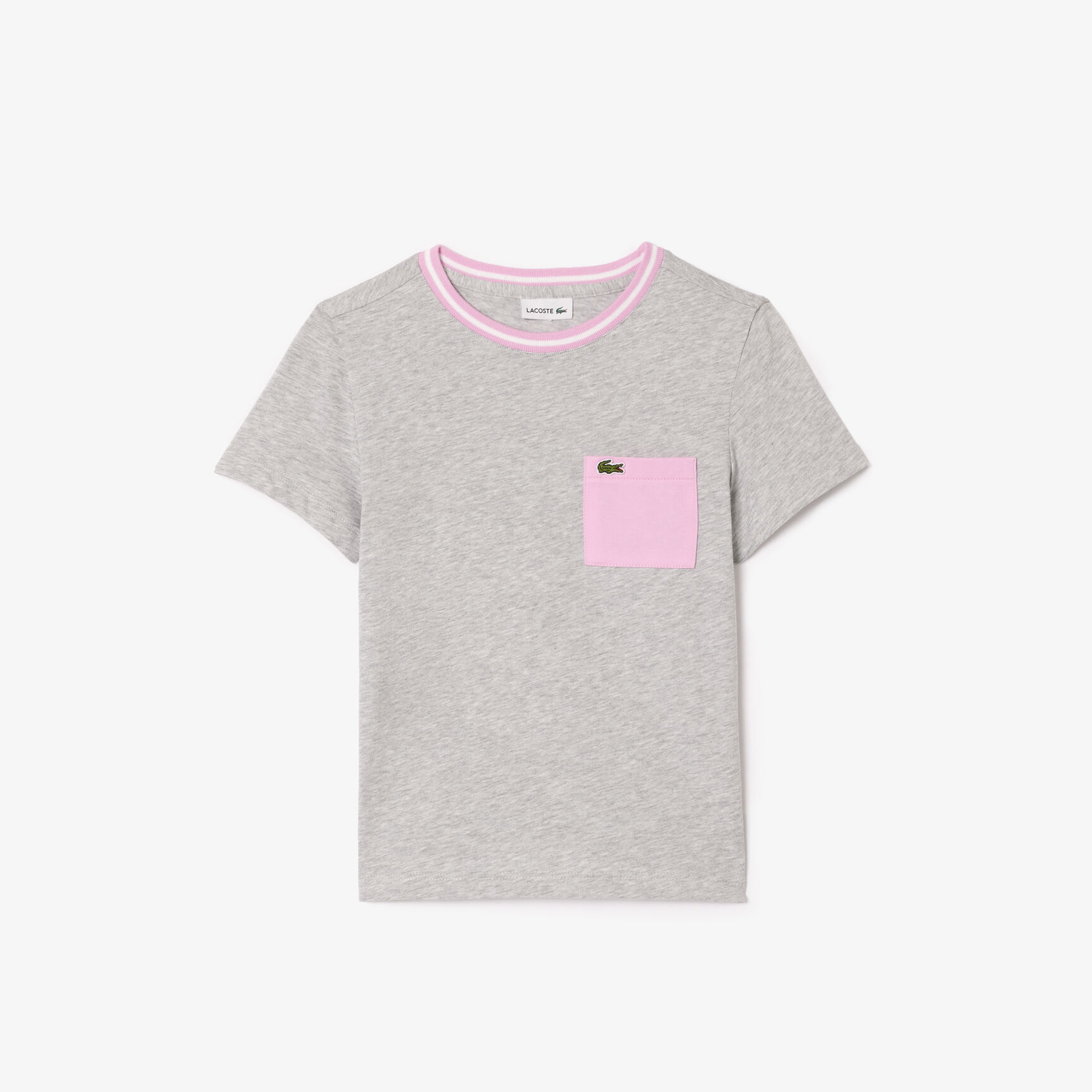 Contrast Print Cotton T-shirt