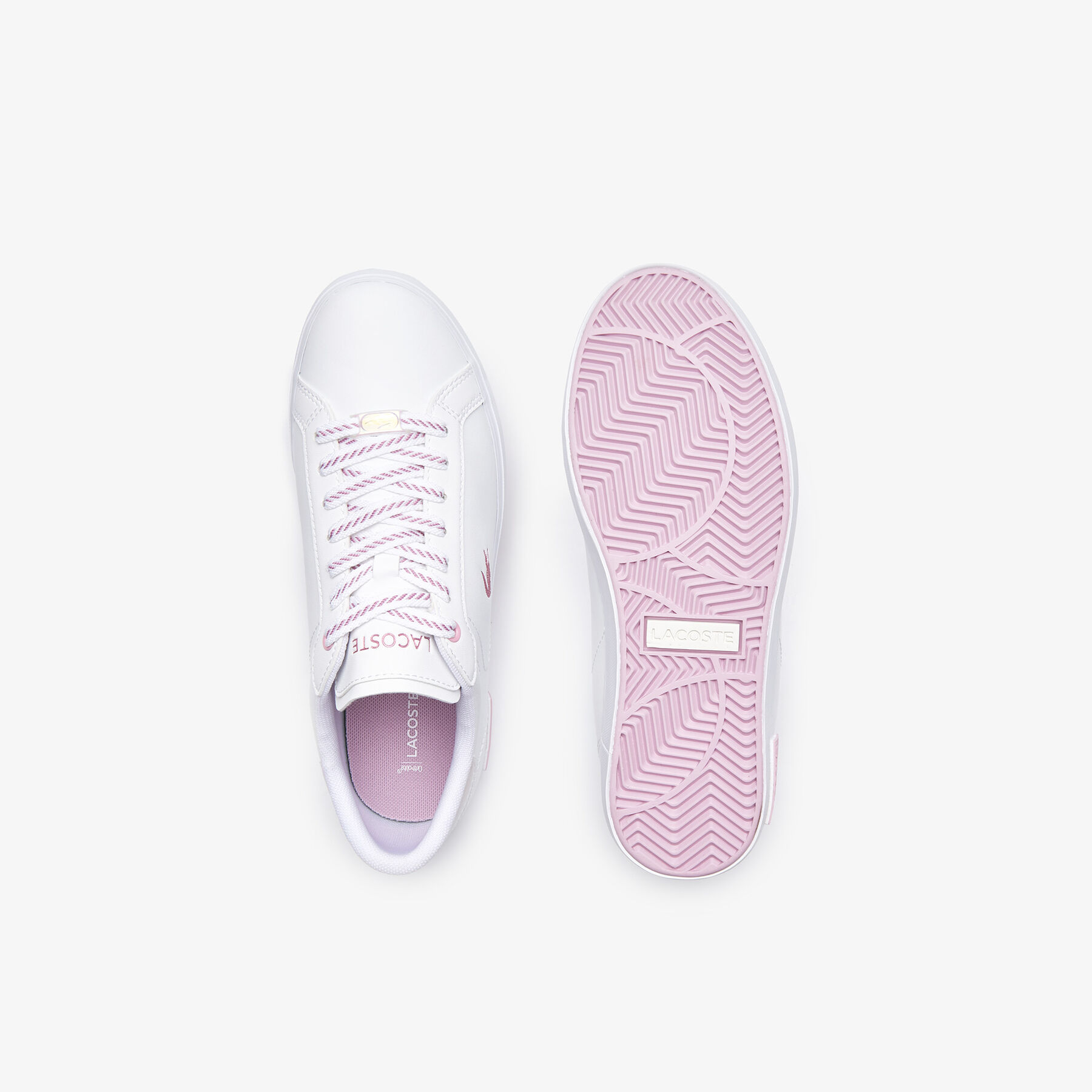 Women's Lacoste Powercourt Leather Trainers women s lacoste powercourt leather trainers