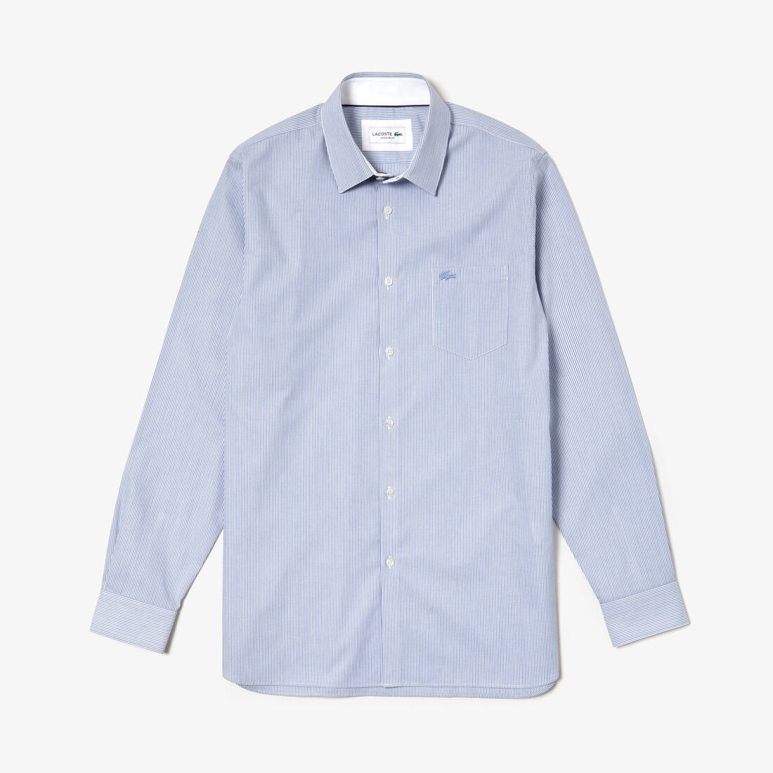 Men's Regular Fit Vertically Striped Cotton Poplin Shirt Men's Regular Fit Vertically Striped Cotton Poplin Shirt