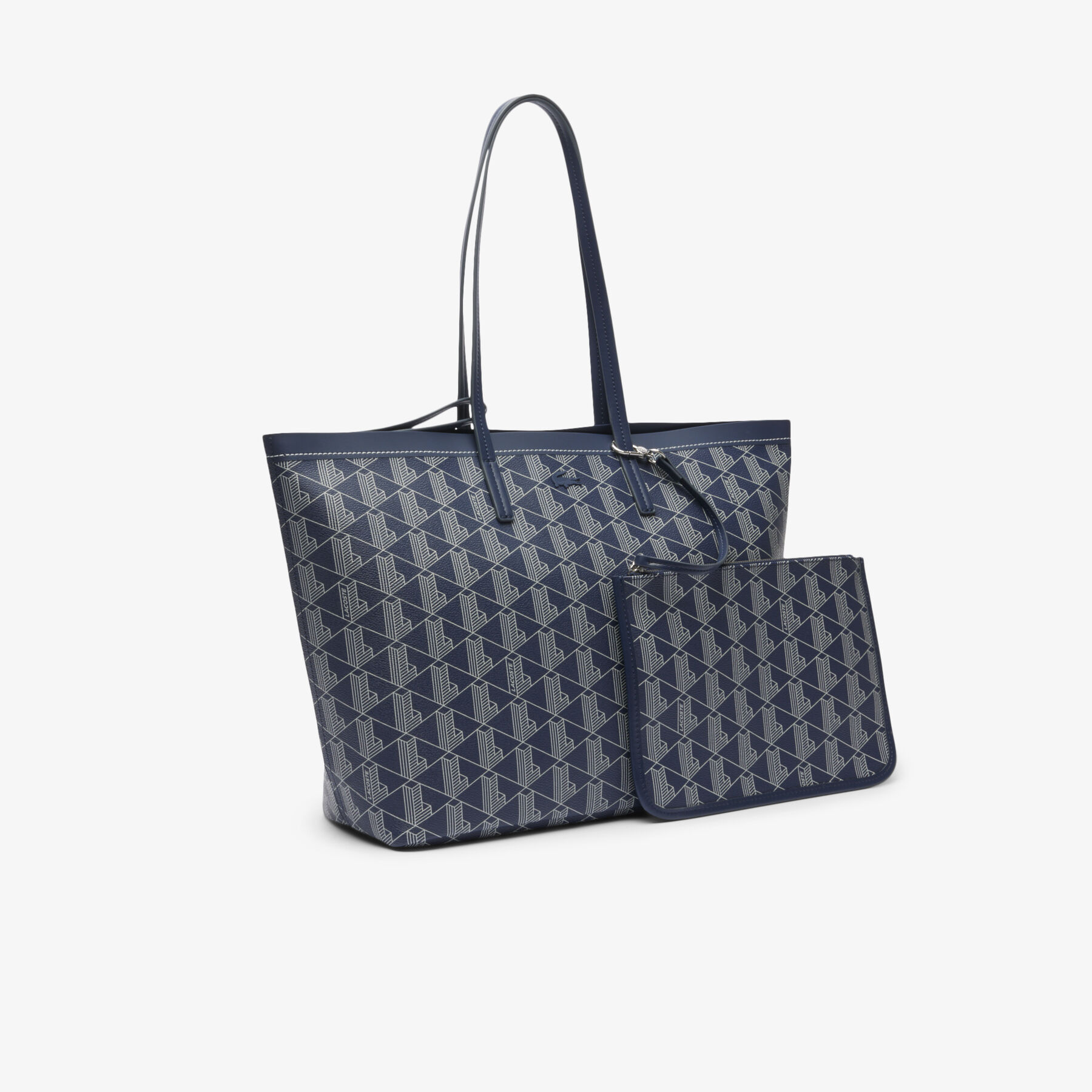 Zely Grained Tote with Pouch lacoste zely grained tote with pouch