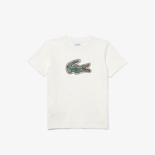 Boys’ Crocodile Print Cotton T-shirt