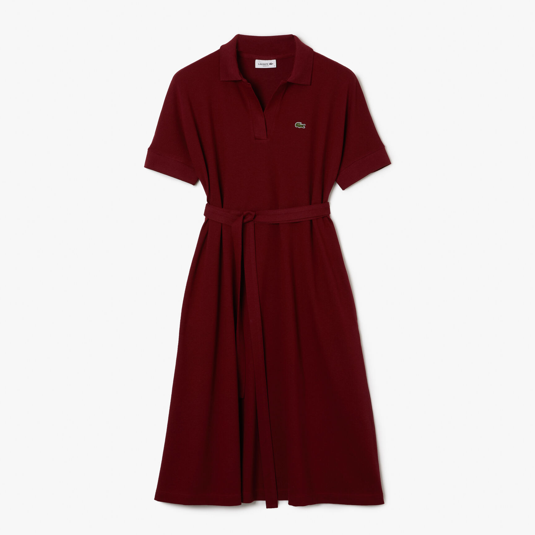 Women's Loose Fit V-neck Piqué Polo Dress Women's Loose Fit V-neck Piqué Polo Dress