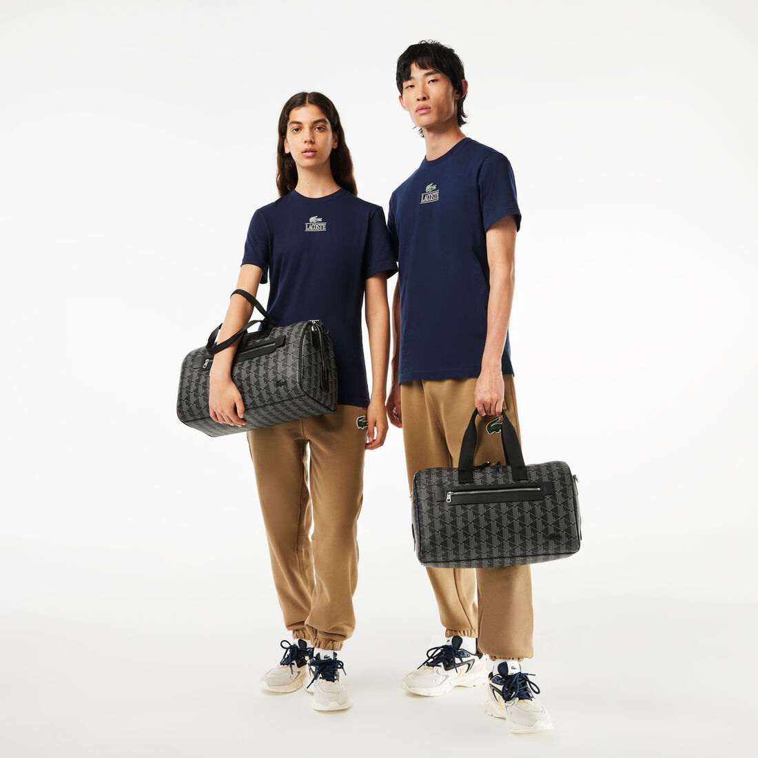 Unisex Lacoste The Blend Monogram Print Weekend Bag Unisex Lacoste The Blend Monogram Print Weekend Bag