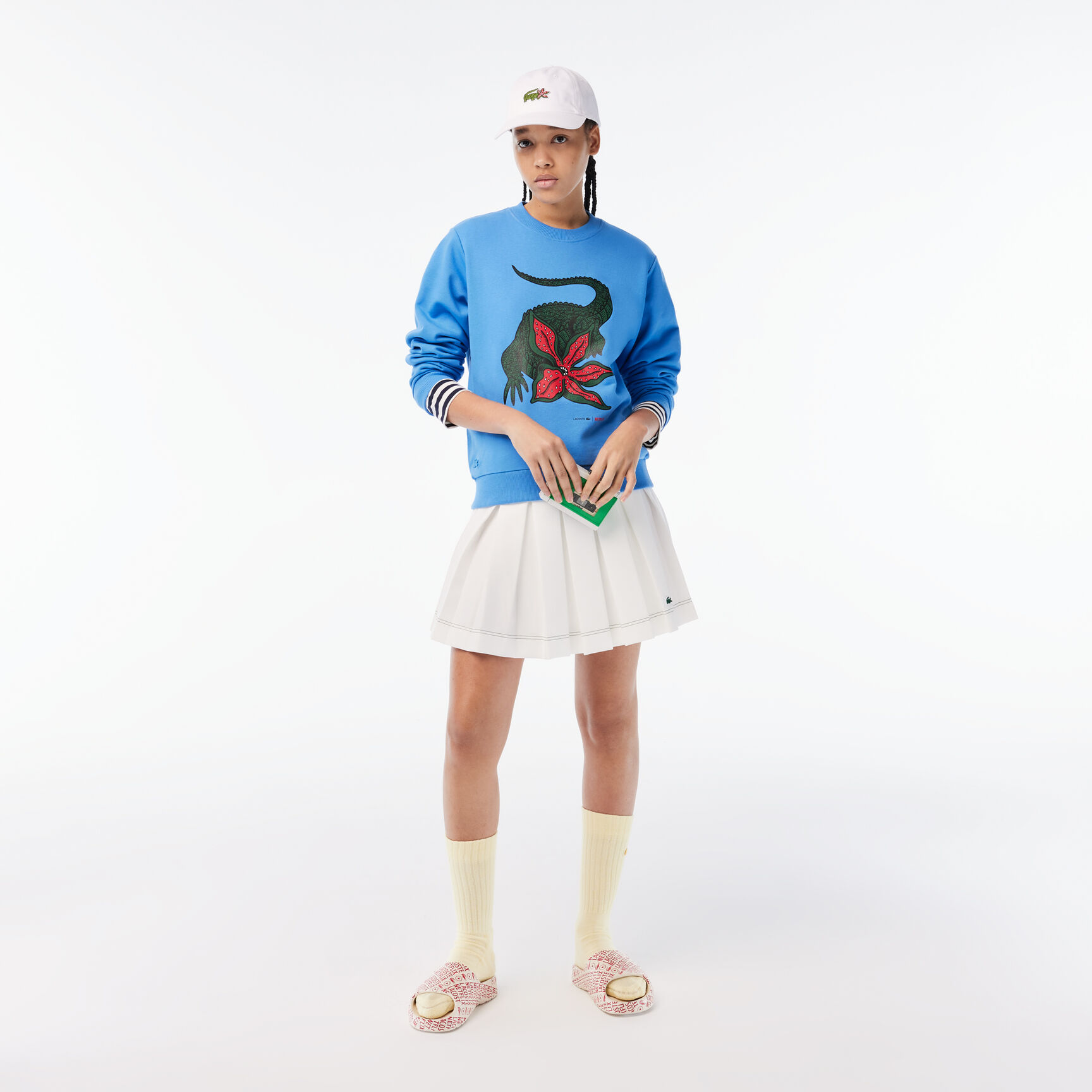 Women&rsquo;s Lacoste x Netflix Loose Fit Organic Cotton Fleece Sweatshirt