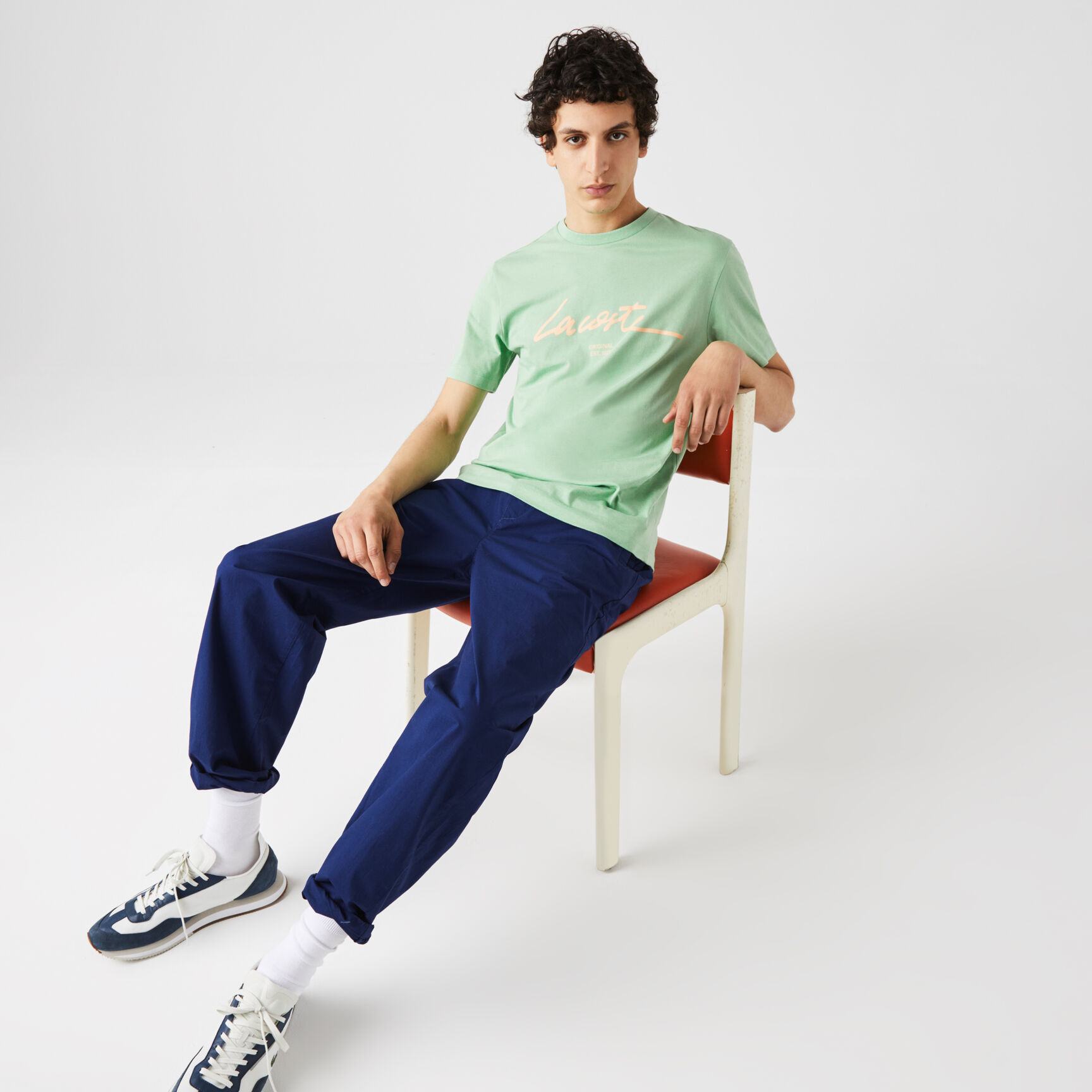 Men’s Crew Neck Print Lettering Cotton T-shirt Men’s Crew Neck Print Lettering Cotton T-shirt