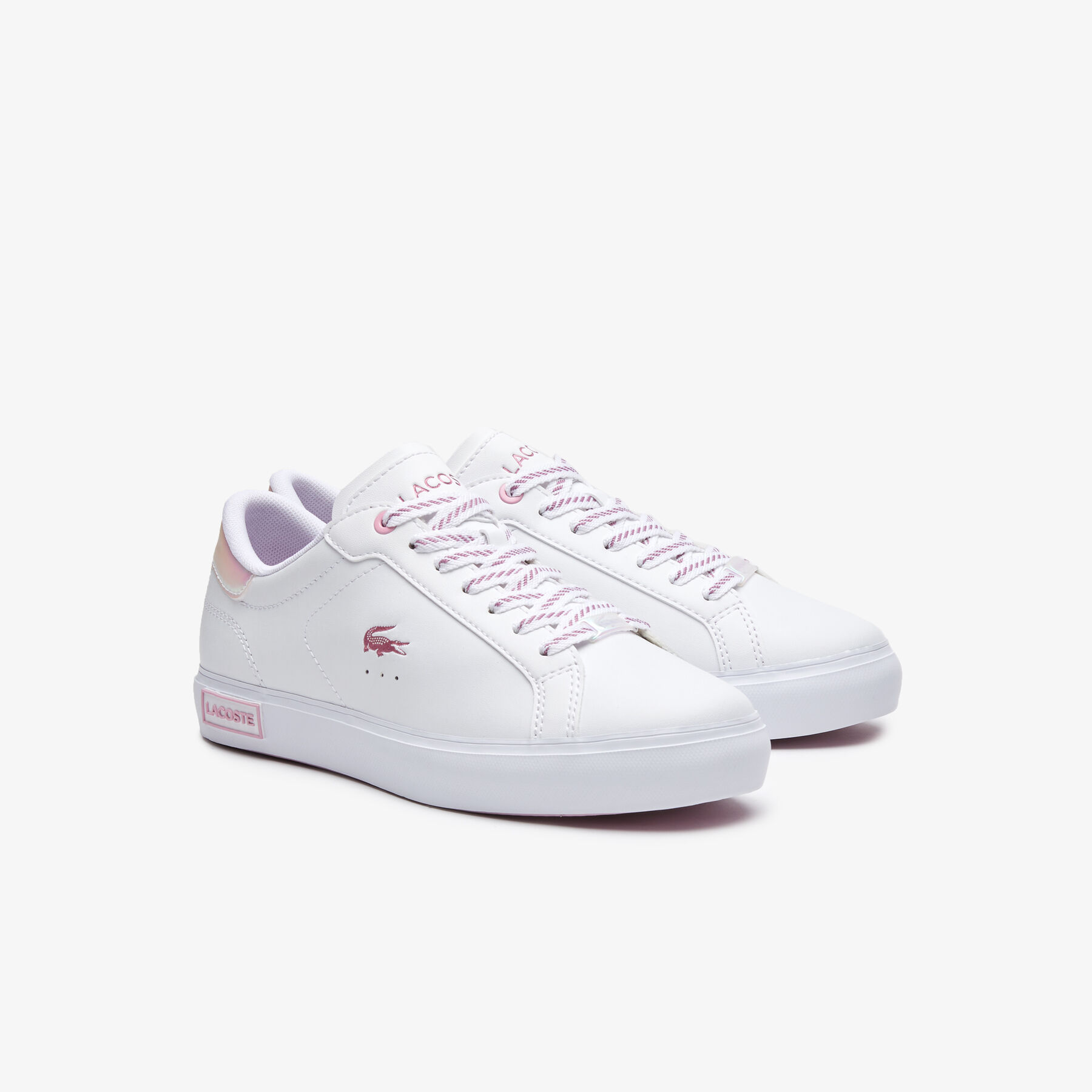 Women's Lacoste Powercourt Leather Trainers women s lacoste powercourt leather trainers