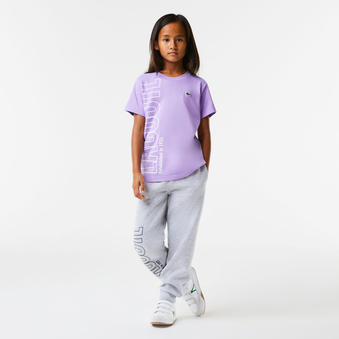 تيشيرت لاكوست قطن جيرسيه بطبعة كبيرة لشعار الماركة للأطفال تيشيرت لاكوست قطن جيرسيه بطبعة كبيرة لشعار الماركة للأطفال