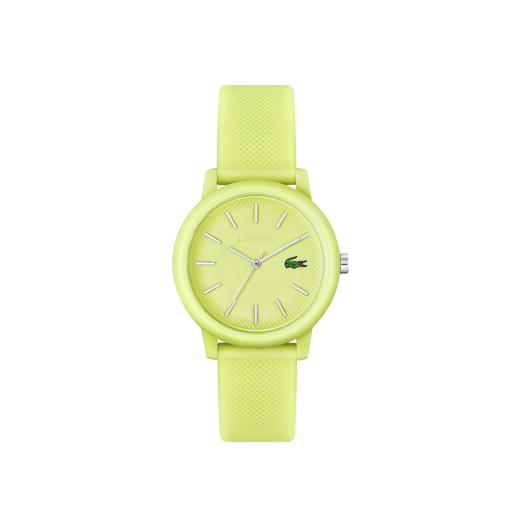 Women Yellow Silicone Strap Watch