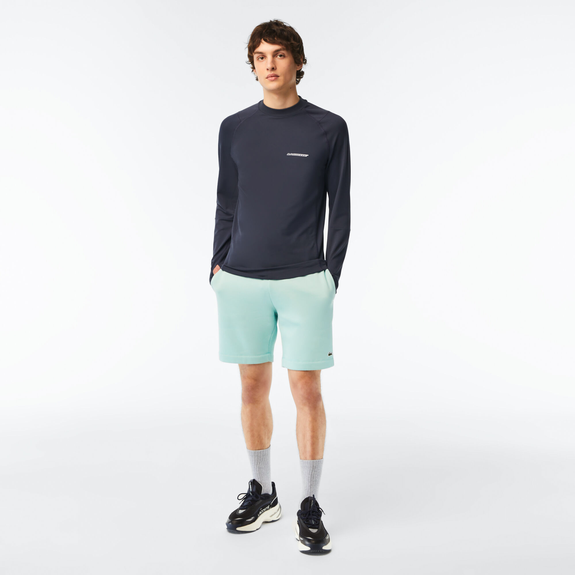 Buy Men s Lacoste Organic Brushed Cotton Fleece Jogger Shorts Lacoste QA