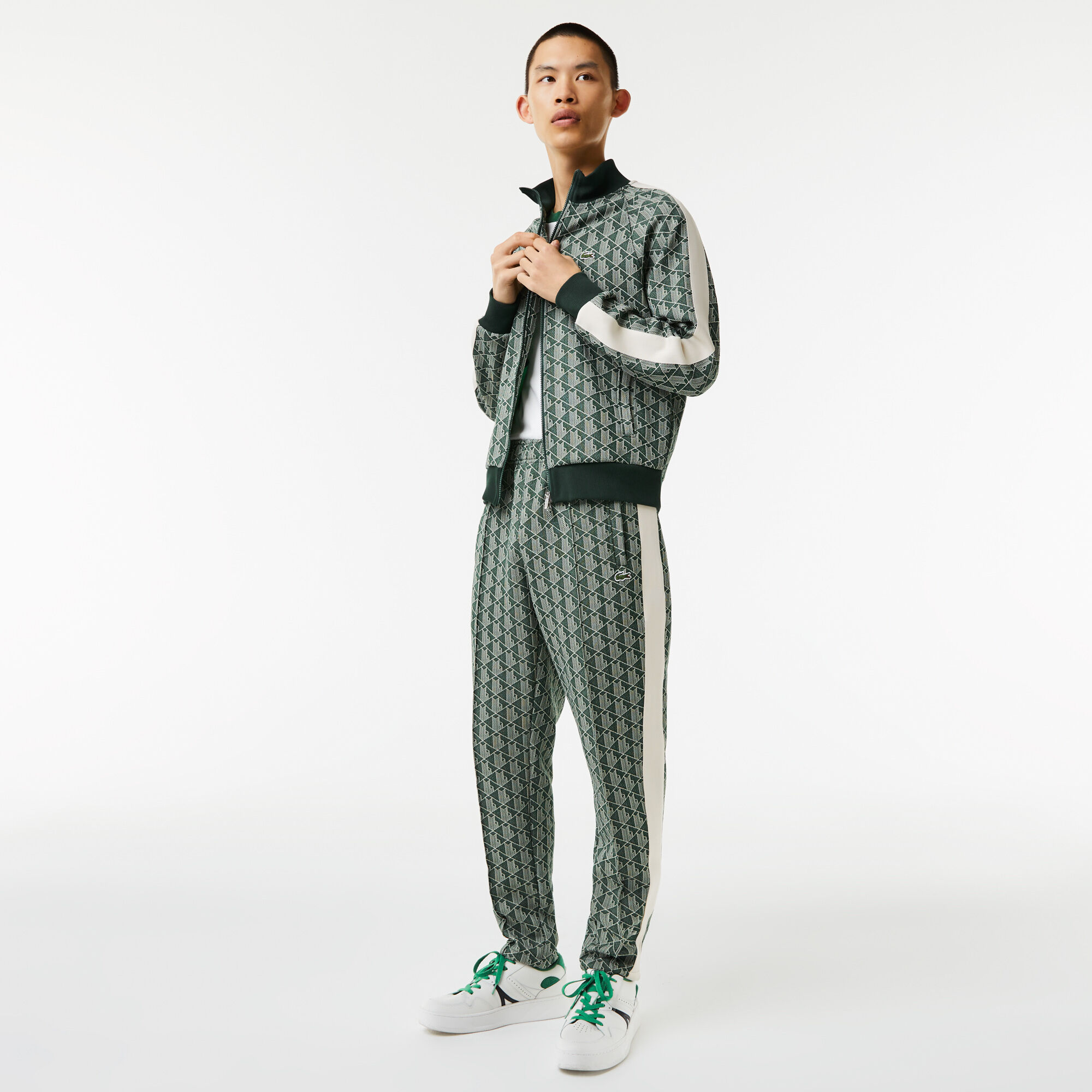 Lacoste【日常使いからスポーツに☆Monogram Print Trackpants】 Lacoste Paris Monogram Track Pants | Blue | FARFETCH