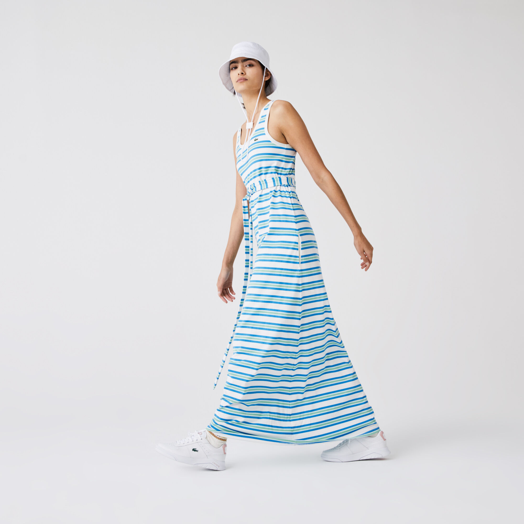 Women’s Long Striped Cotton Tank Top Dress Women’s Long Striped Cotton Tank Top Dress