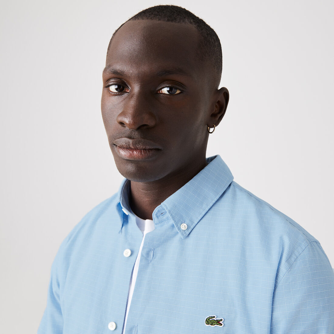 Men's Slim Fit Checkered Cotton And Linen Shirt