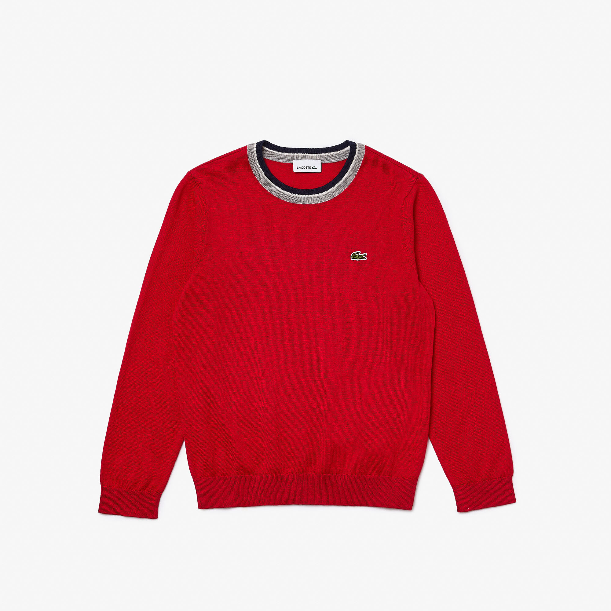 Buy Kids Lacoste Contrast Collar Cotton Jersey Sweater Lacoste QA