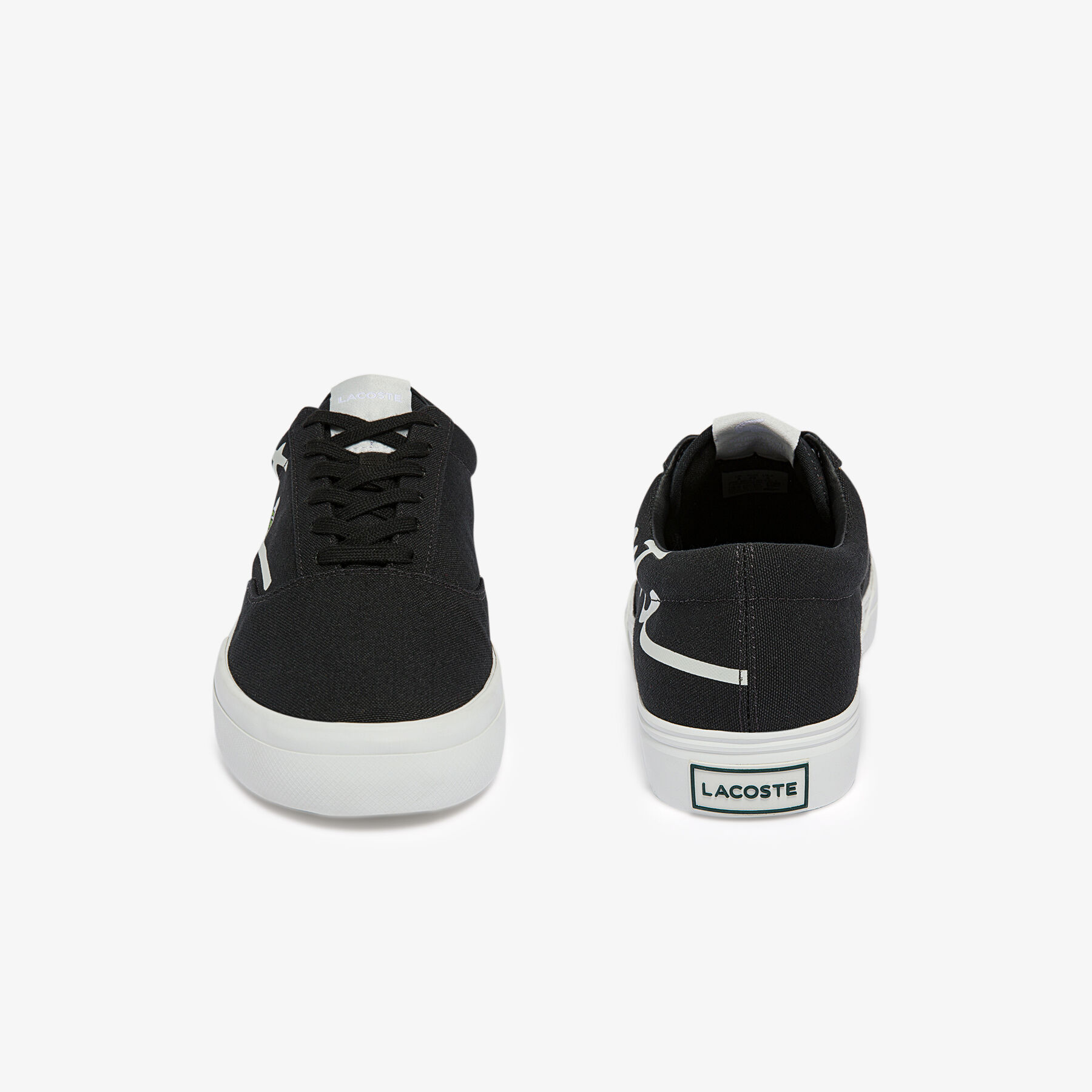 lacoste men s jump serve lace canvas trainers