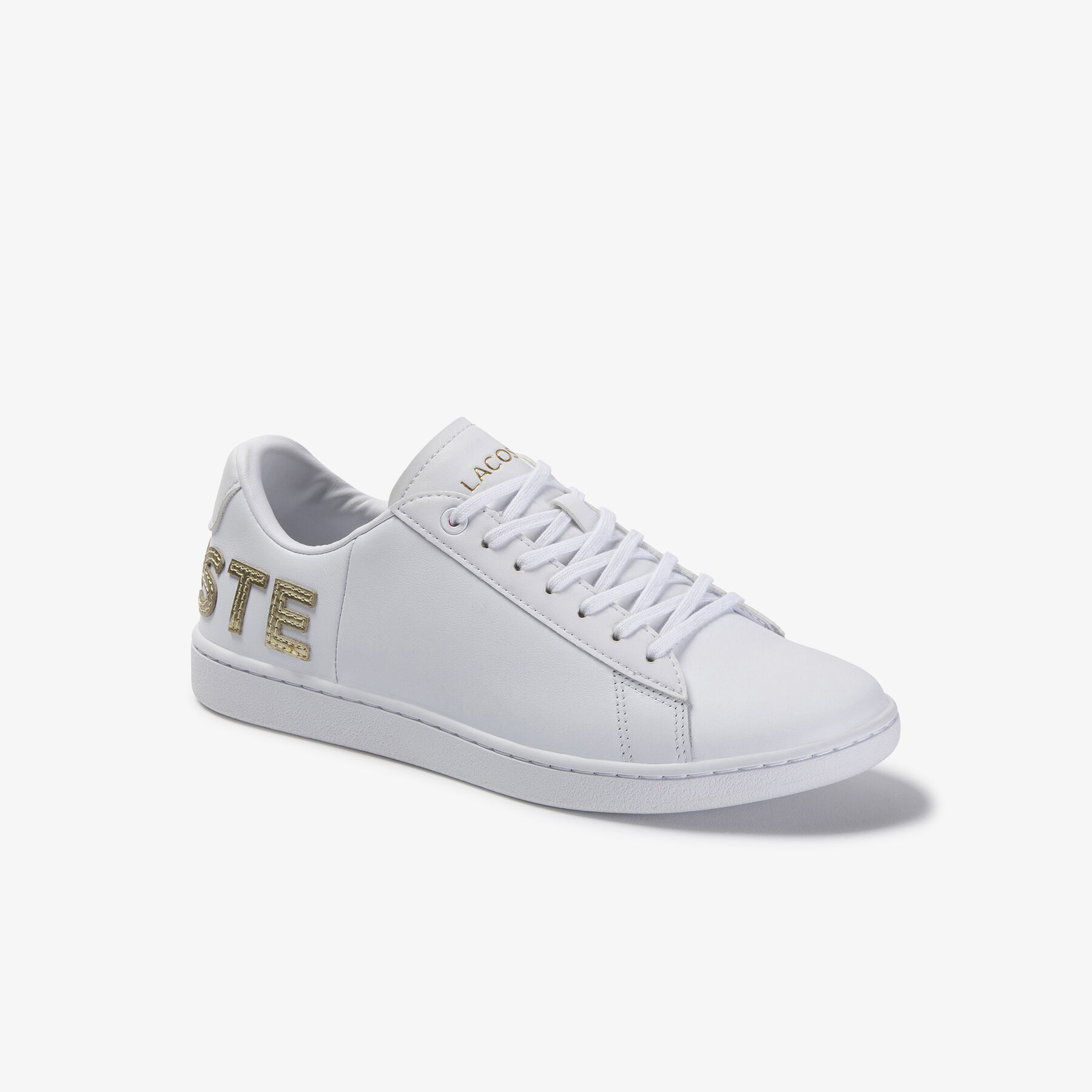lacoste women s carnaby evo tonal leather and synthetic trainers
