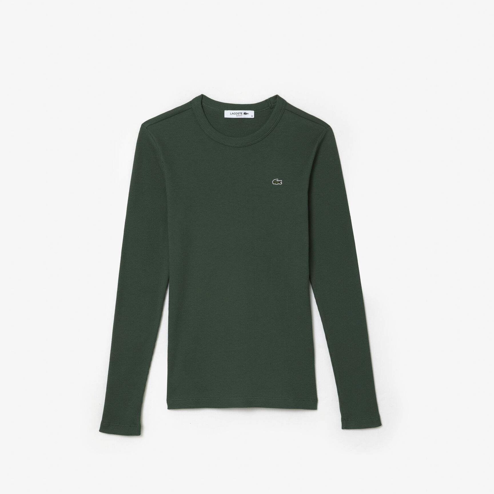 Long Sleeved Ribbed Cotton T-shirt