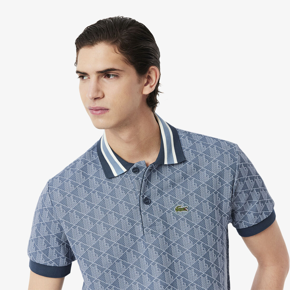 Classic Fit Monogram Jacquard Polo Shirt Classic Fit Monogram Jacquard Polo Shirt