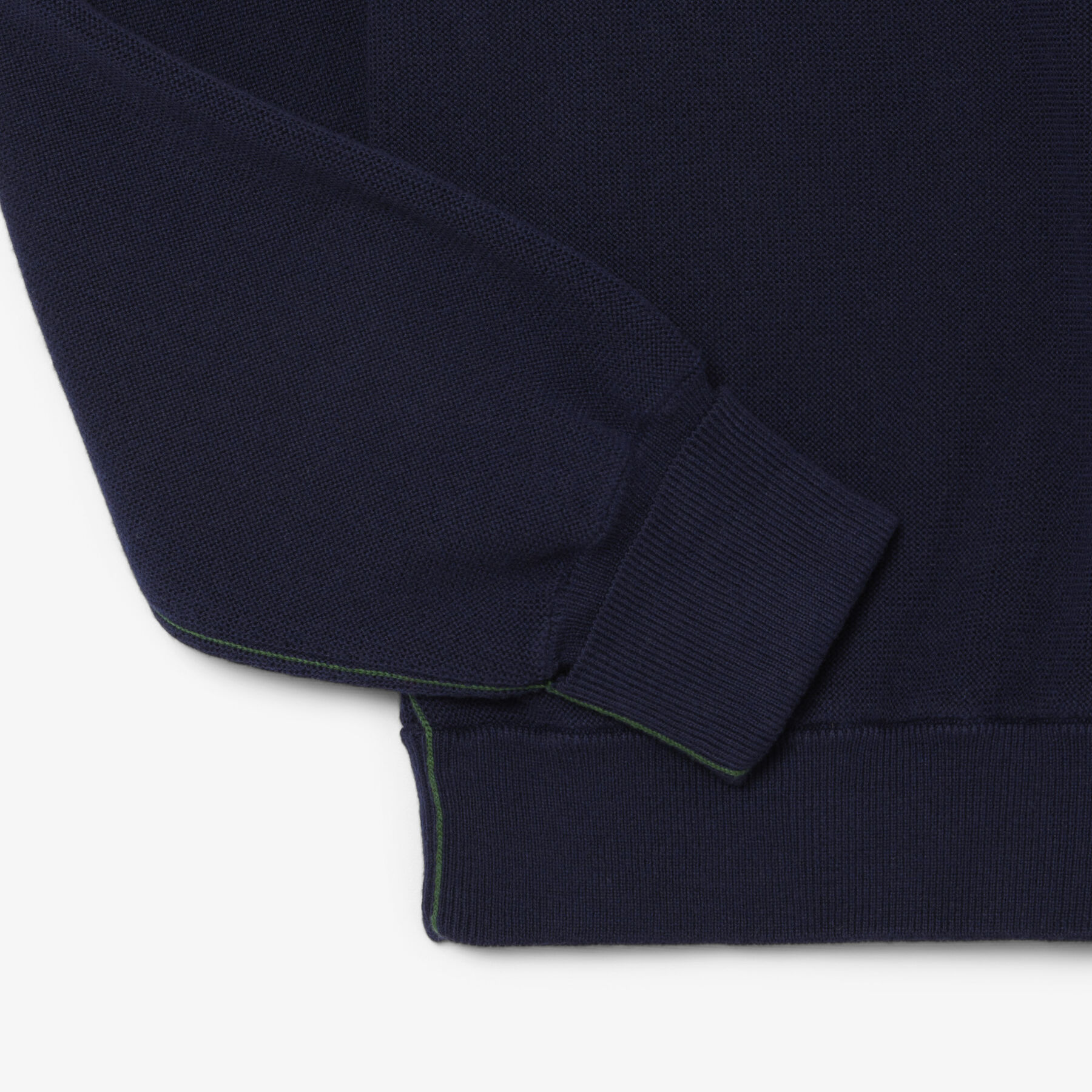 lacoste v neck moss stitch cotton cardigan