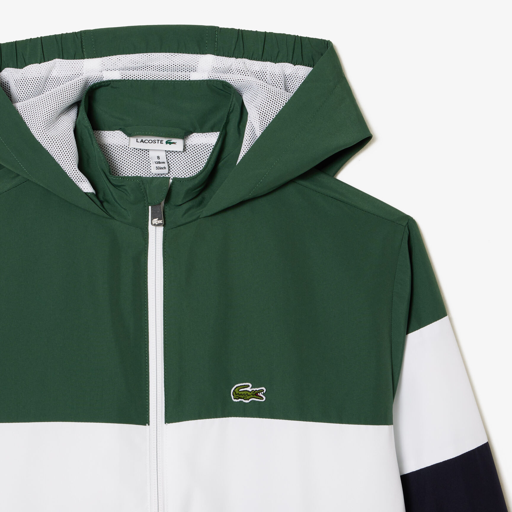 Kids' Lacoste Recycled Polyester Zipped Hooded Jacket Kids' Lacoste Recycled Polyester Zipped Hooded Jacket