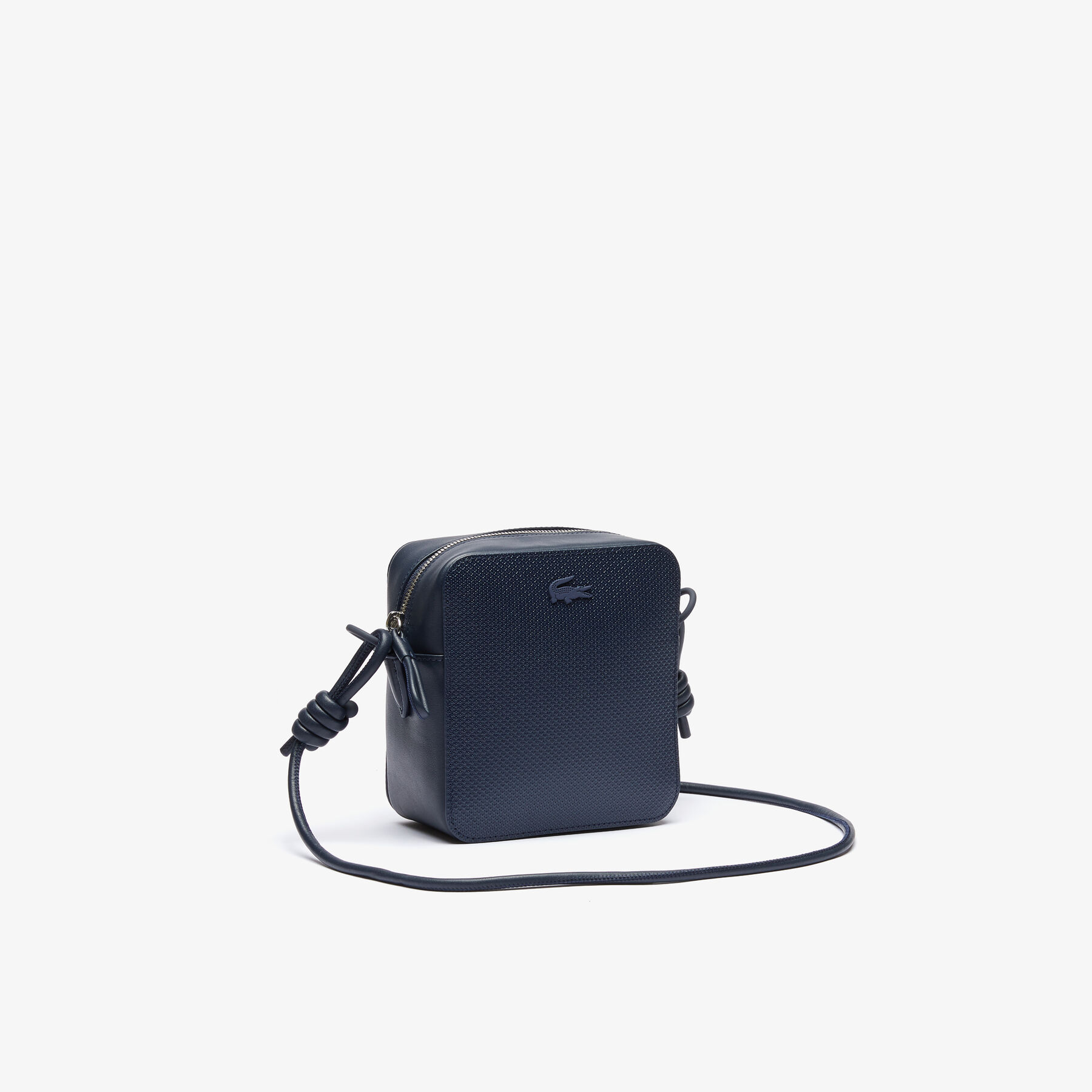 Women's Chantaco Small Matte Piqué Leather Square Shoulder Bag lacoste women s chantaco small matte piqu leather square shoulder bag