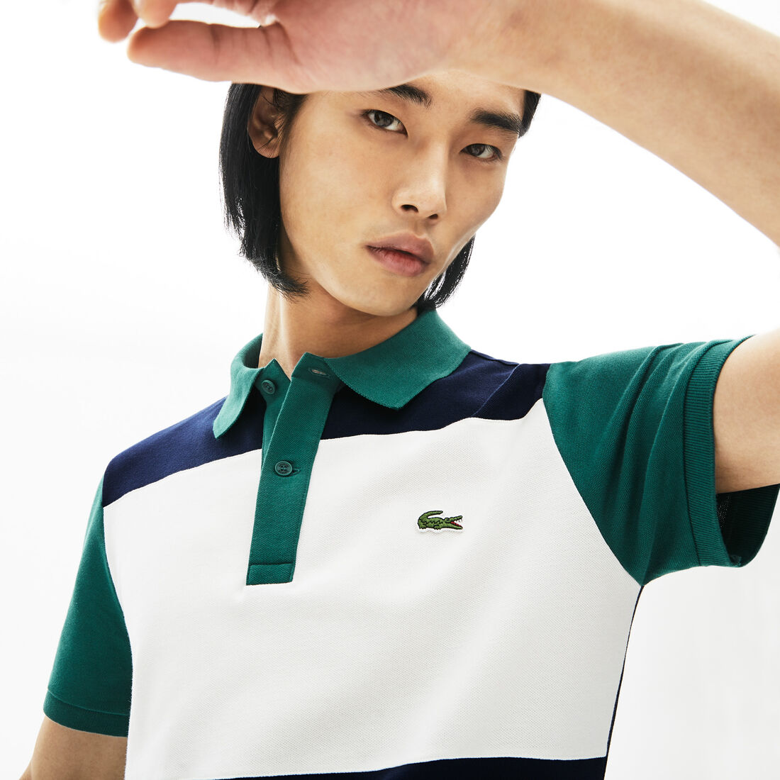 Men's Lacoste Stretch Colourblock Polo Shirt