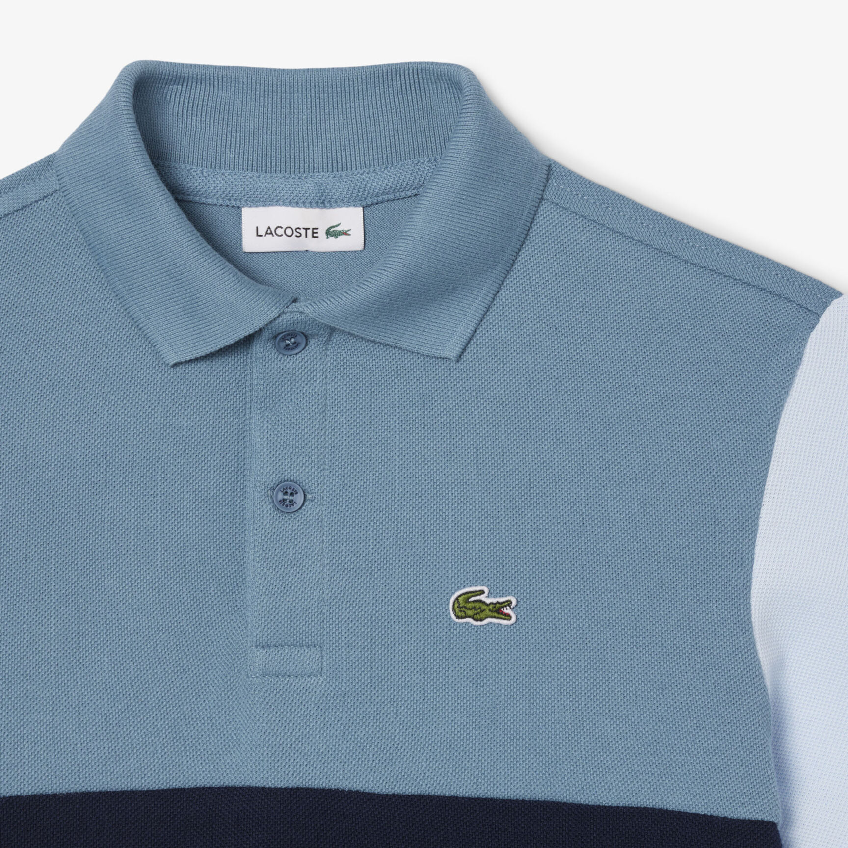 Colour-Block Petit Pique Polo Shirt