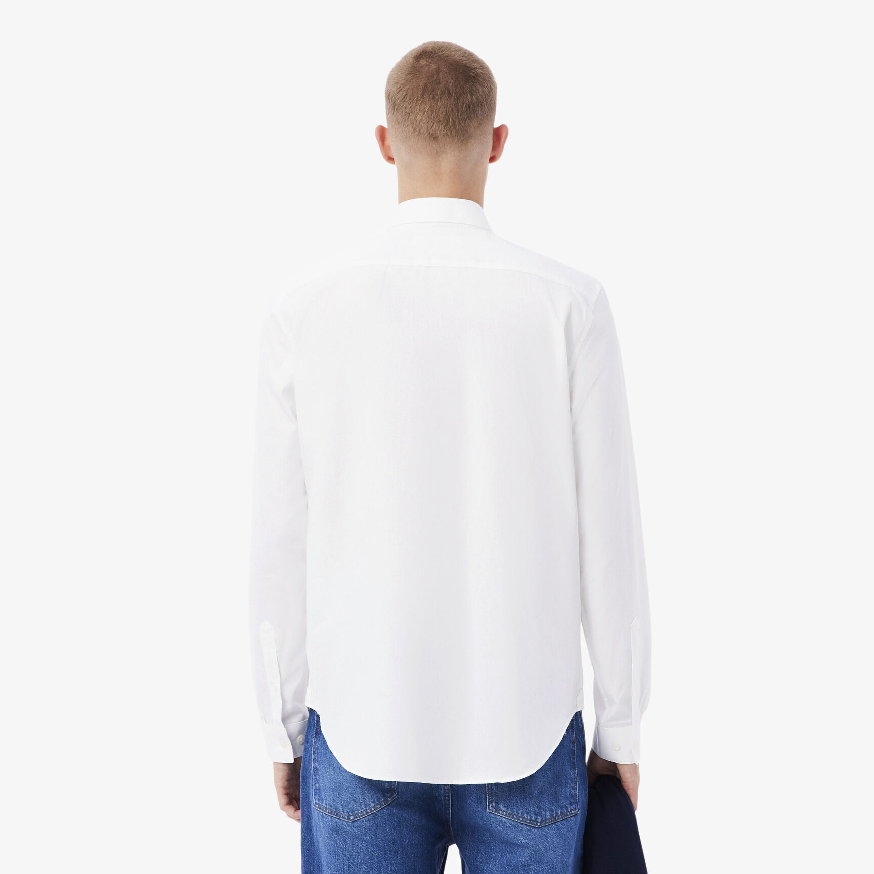 قميص بوبلين قطني بقصّة عادية