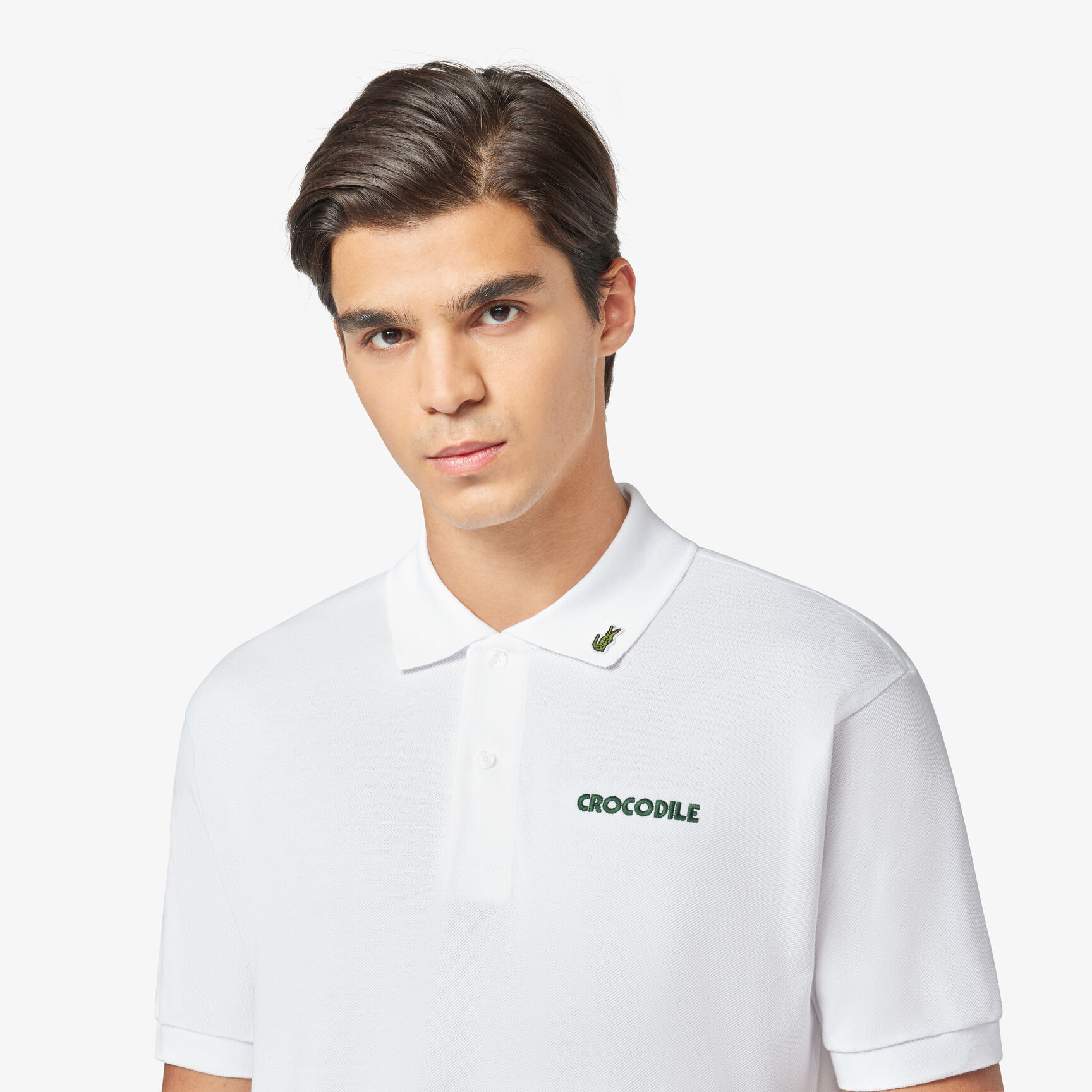 Original L.12.12 Embroidered Slogan Polo Shirt Original L.12.12 Embroidered Slogan Polo Shirt