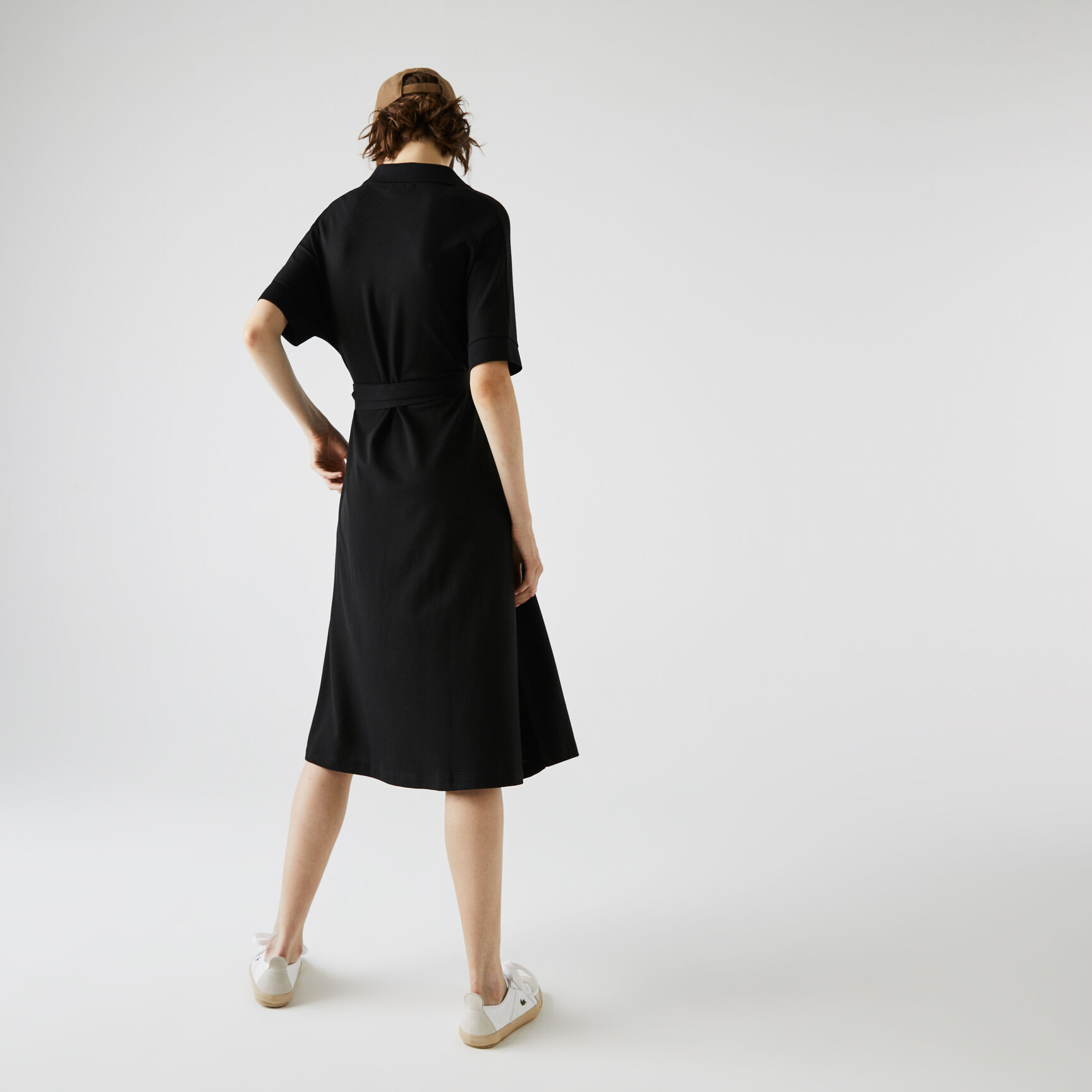 Women's Loose Fit V-neck Piqué Polo Dress Women's Loose Fit V-neck Piqué Polo Dress