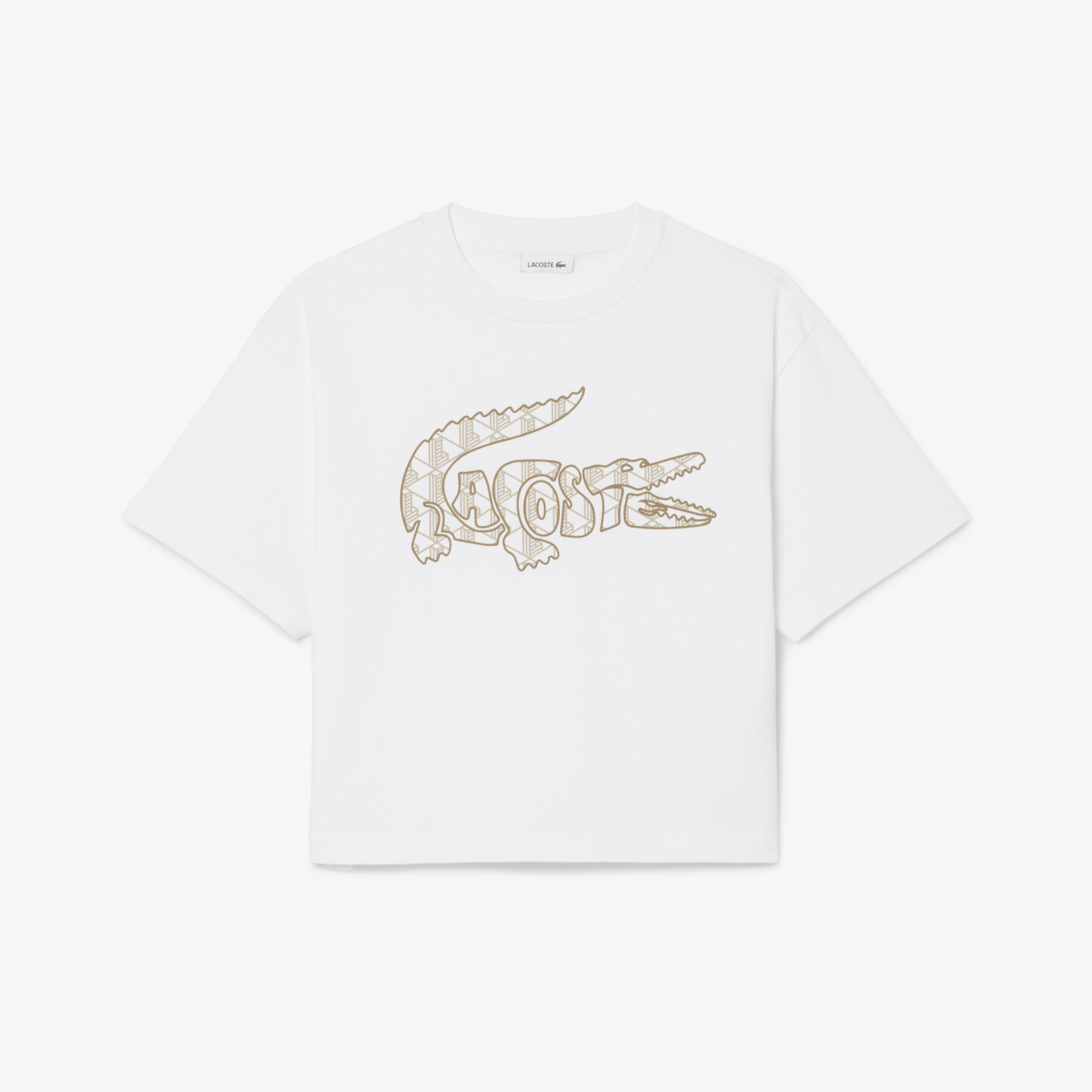 Monogram Print Cotton T-shirt lacoste monogram print cotton t shirt