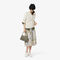 Topography Print Pleated Skirt Topography Print Pleated Skirt